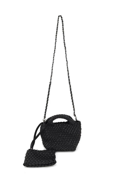 Braided Clutch with Crossbody Strap