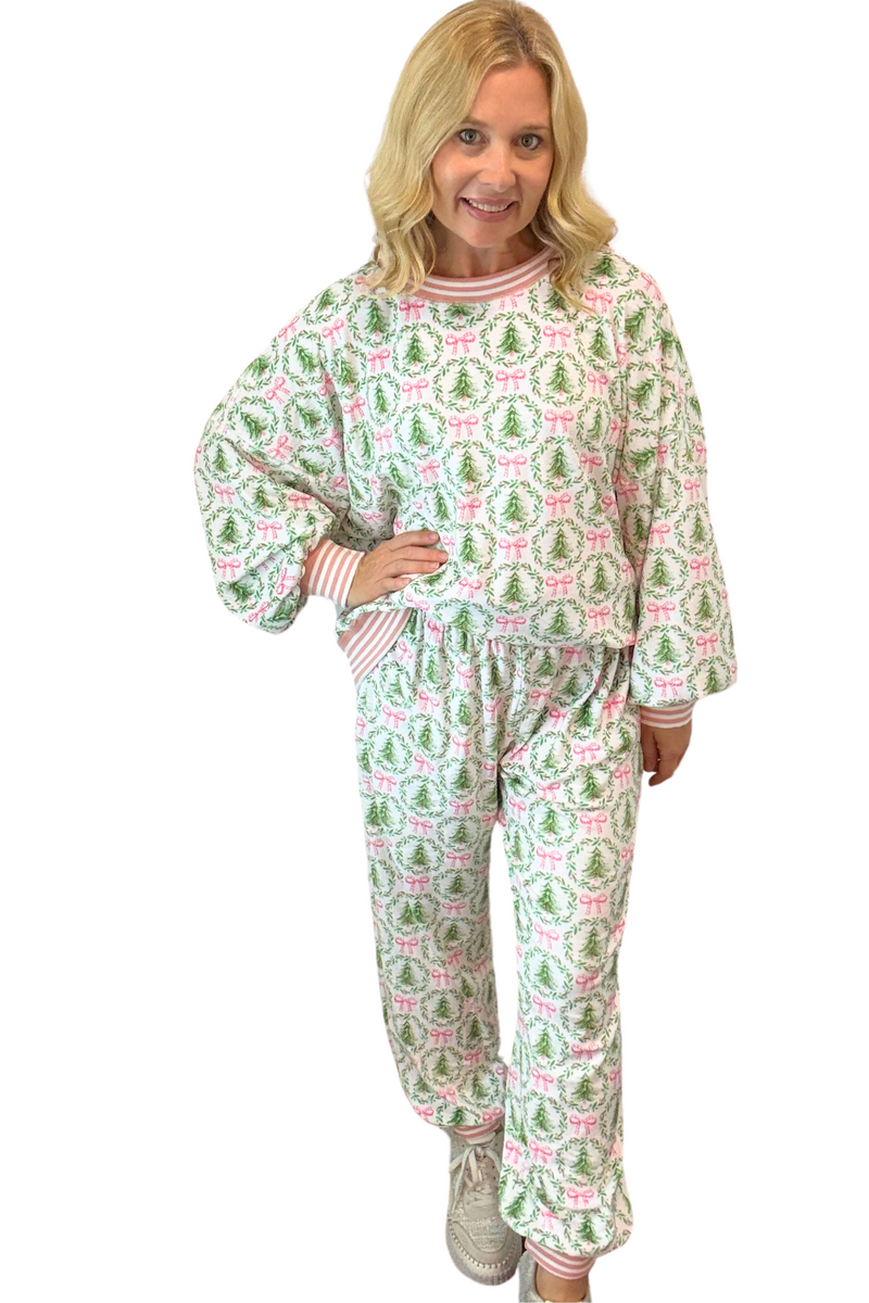 Soft Touch Christmas Tree and Bow Pajamas