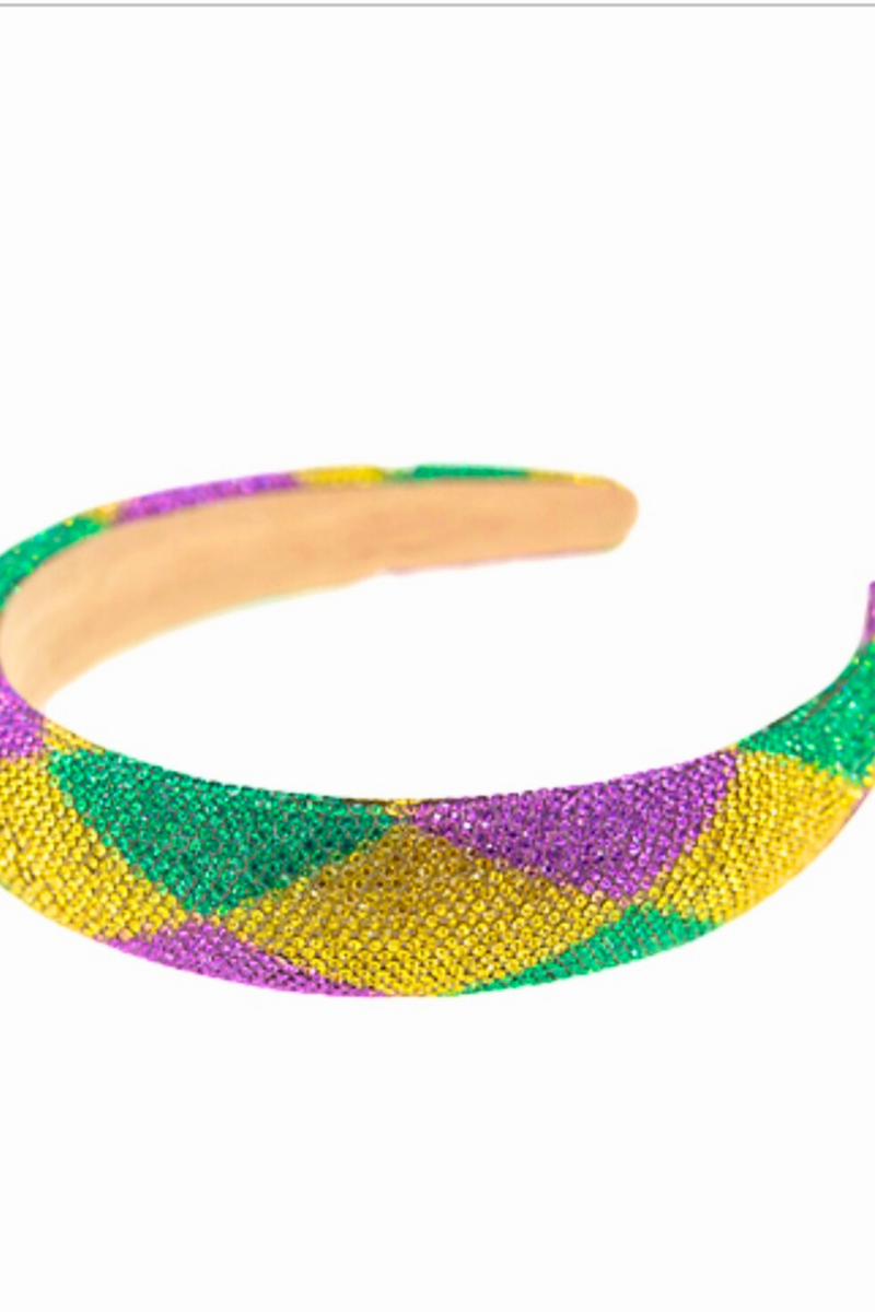 Mardi Gras Crystal Headband