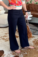 Wide Leg Front Pocket Pants