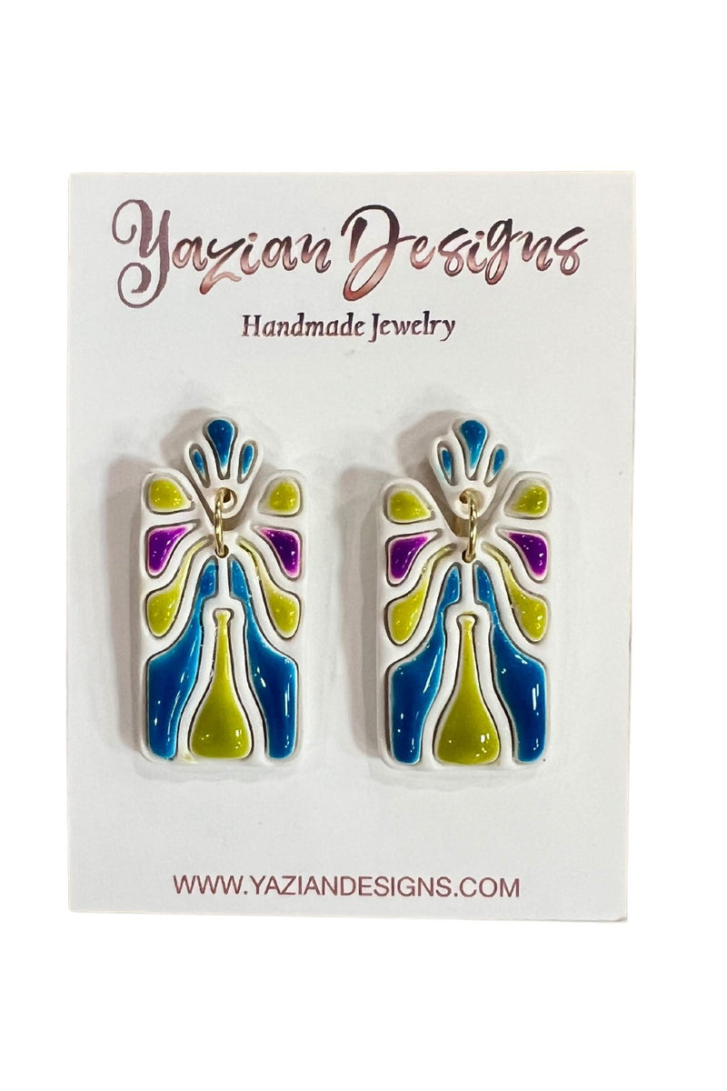 Yazian Designs Rectangle Earrings