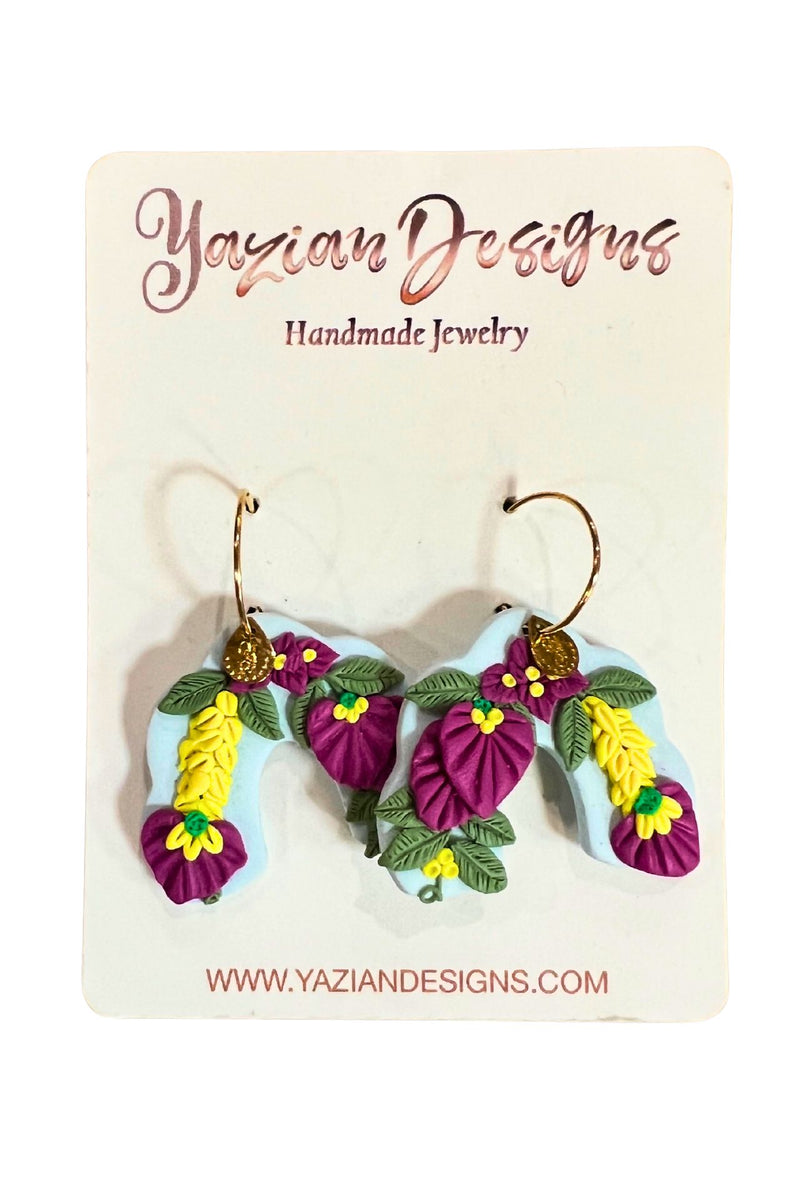 Yazian Designs Floral Earrings