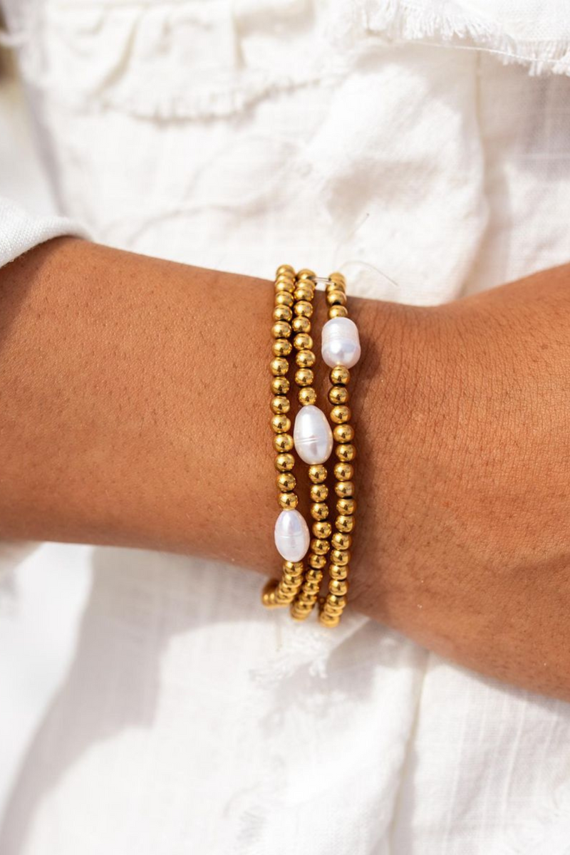 Alco Seaside Pearl Stretch Bracelet