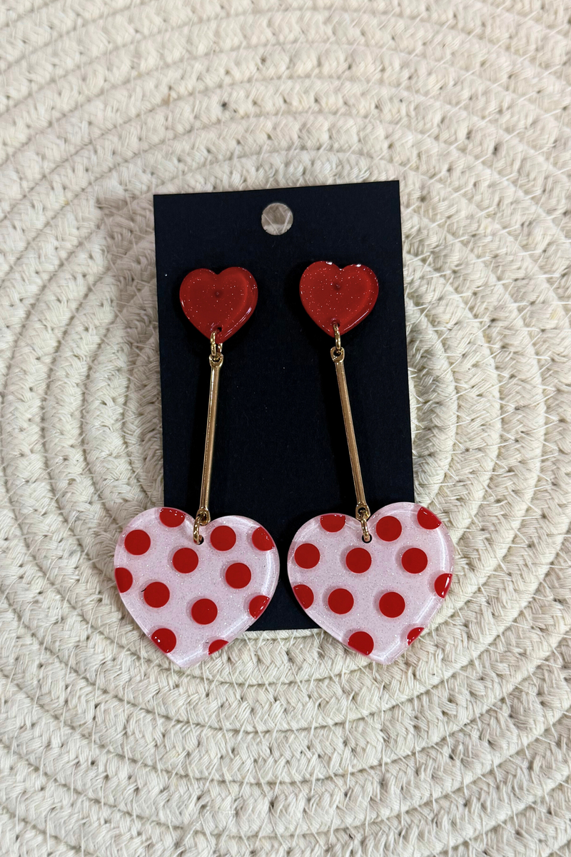 Heart Drop Earrings