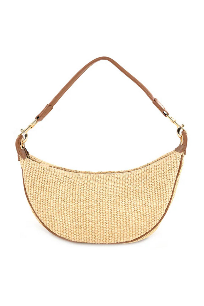 Half Moon Straw Bag