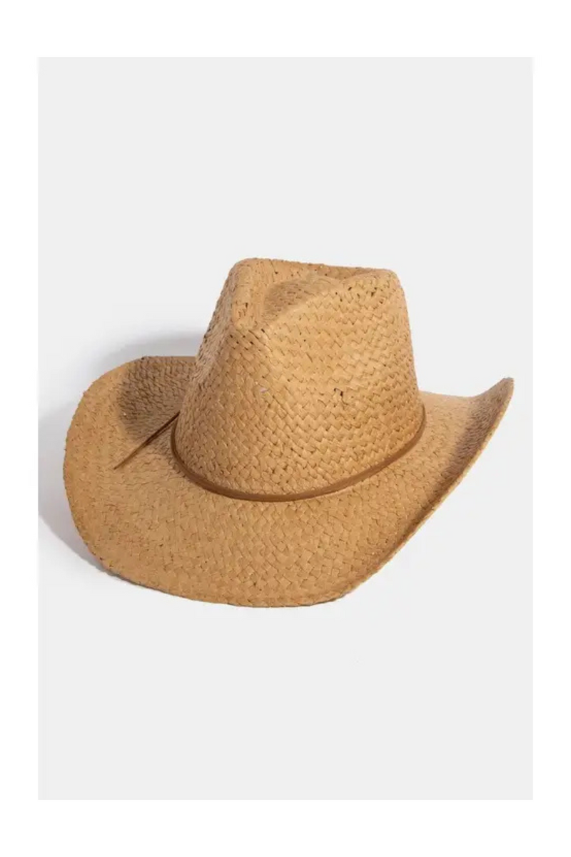 Straw Braided Cowboy Hat